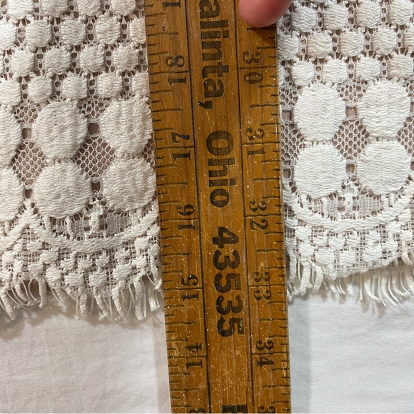 Jessica Howard Mini Ivory Dress Woman’s 6 Lace overlay half sleeves crew neck - Picture 8 of 11